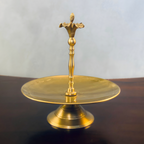 Floral Brass Cake Stand