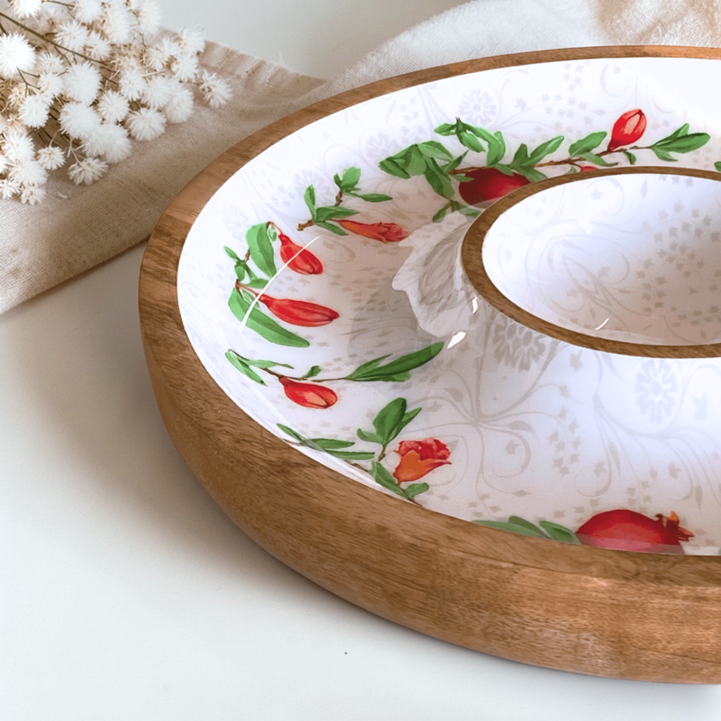 Pomegranate Bloom Chip & Dip Platter