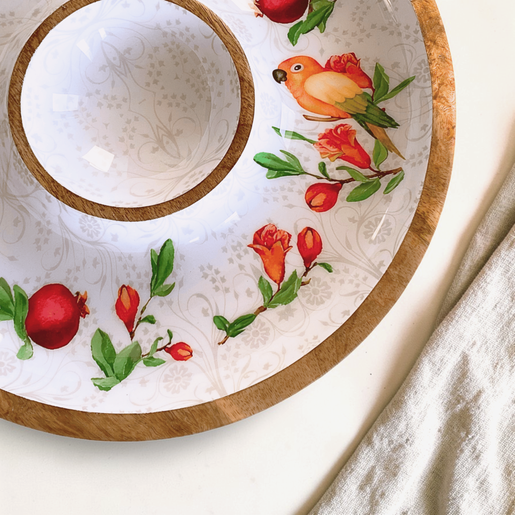 Pomegranate Bloom Chip & Dip Platter