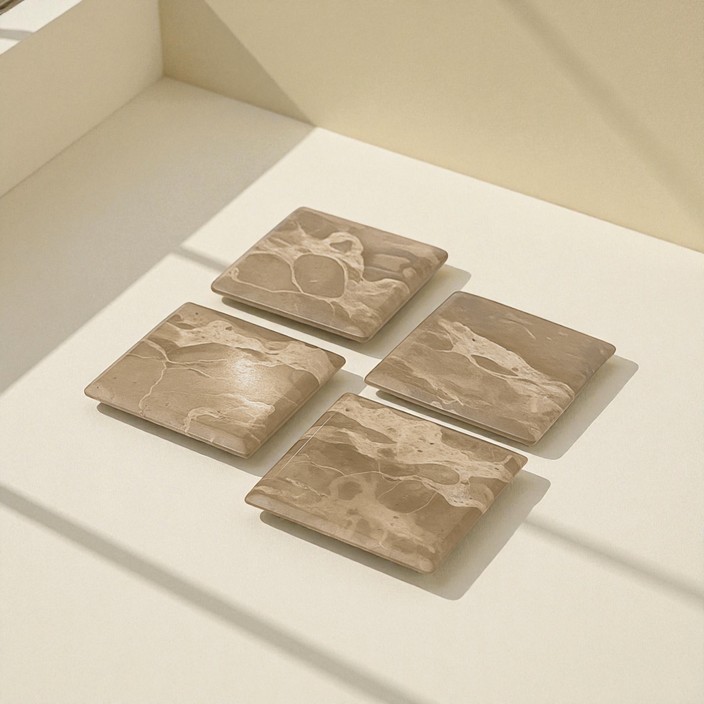 Marble Coaster Set