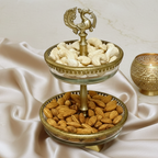 Brass Peacock Mini Server Stand