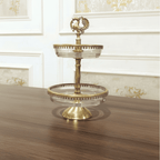 Brass Peacock Mini Server Stand