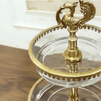 Brass Peacock Mini Server Stand