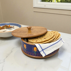 Wooden Roti Box - Peacock Decal