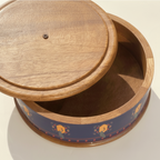 Wooden Roti Box - Peacock Decal