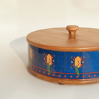 Wooden Roti Box - Peacock Decal