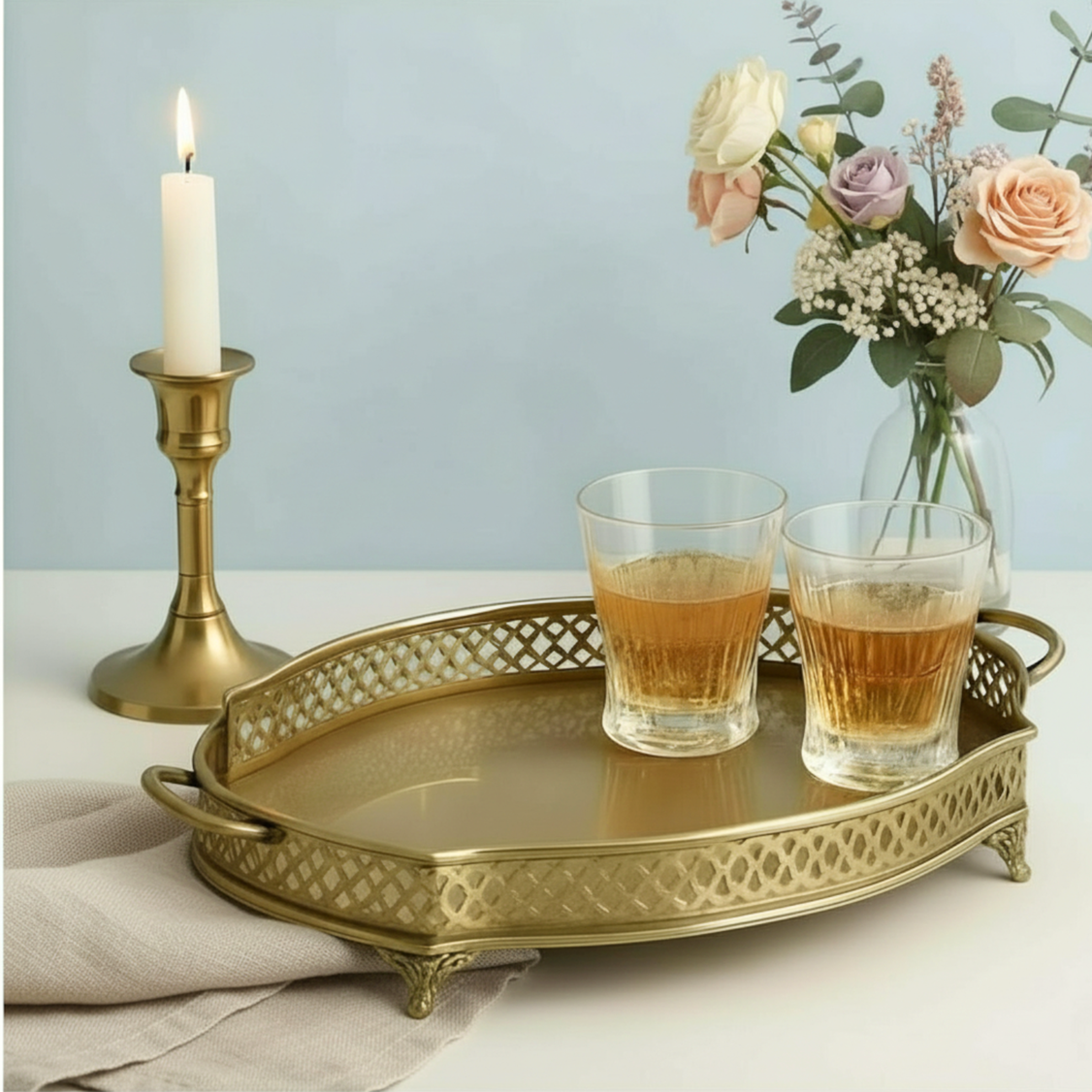 Vintage Brass Tray - Large